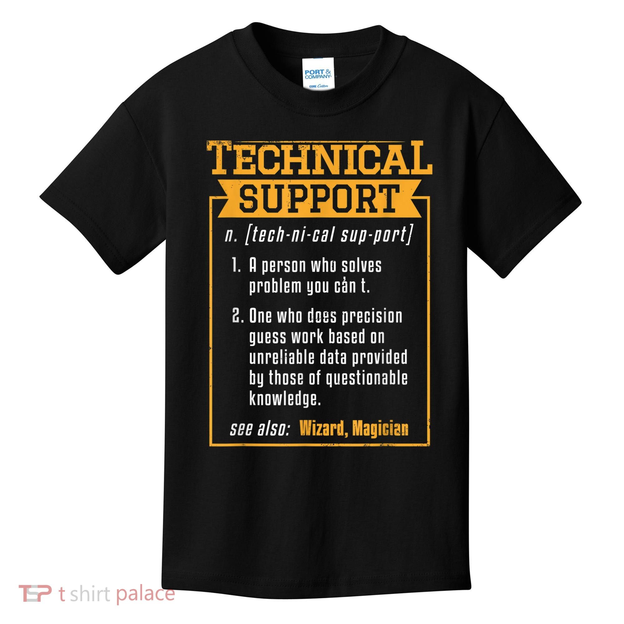 Tech Support Definition Funny Computer Geek Kids T-Shirt