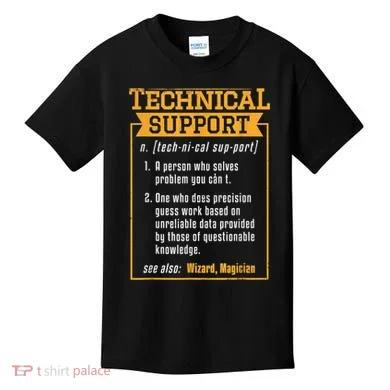 Tech Support Definition Funny Computer Geek Kids T-Shirt