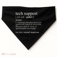 Tech Support Definition Funny Cute Computer USA-Made Doggie Bandana thumb 0