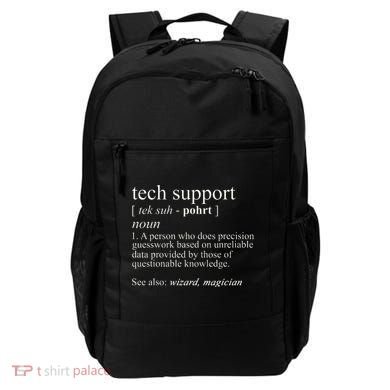 Tech Support Definition Funny Cute Computer Backpack