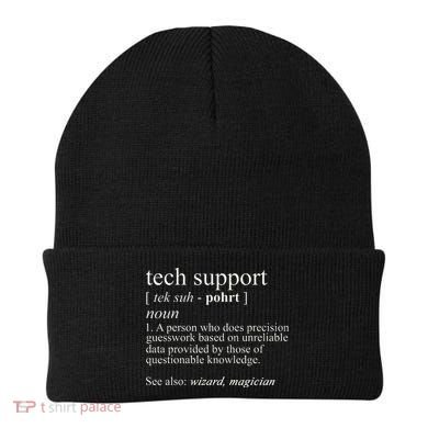 Tech Support Definition Funny Cute Computer Beanie