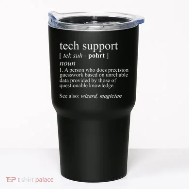 Tech Support Definition Funny Cute Computer Tumbler