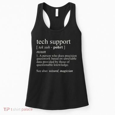 Tech Support Definition Funny Cute Computer Women's Tank Top
