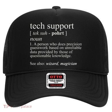 Tech Support Definition Funny Cute Computer Hat