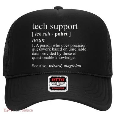 Tech Support Definition Funny Cute Computer Hat