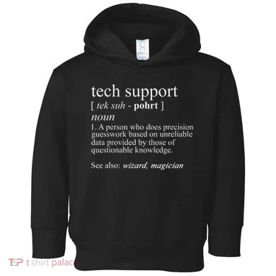 Tech Support Definition Funny Cute Computer Toddler Hoodie