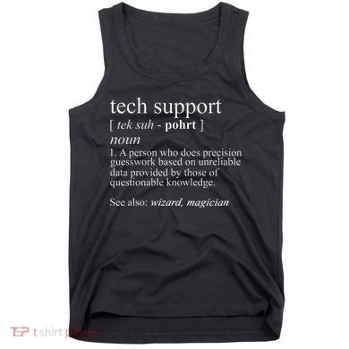 Tech Support Definition Funny Cute Computer Tank Top