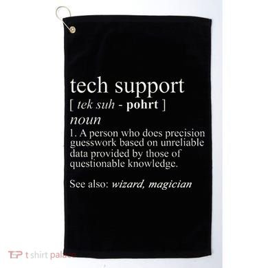 Tech Support Definition Funny Cute Computer Golf Towel