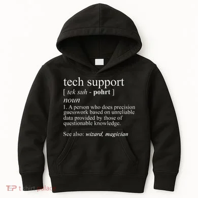 Tech Support Definition Funny Cute Computer Kids Hoodie