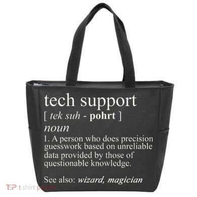 Tech Support Definition Funny Cute Computer Tote Bag