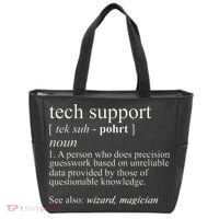 Tech Support Definition Funny Cute Computer Tote Bag thumb 0