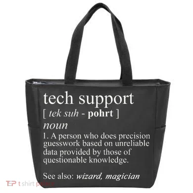 Tech Support Definition Funny Cute Computer Tote Bag