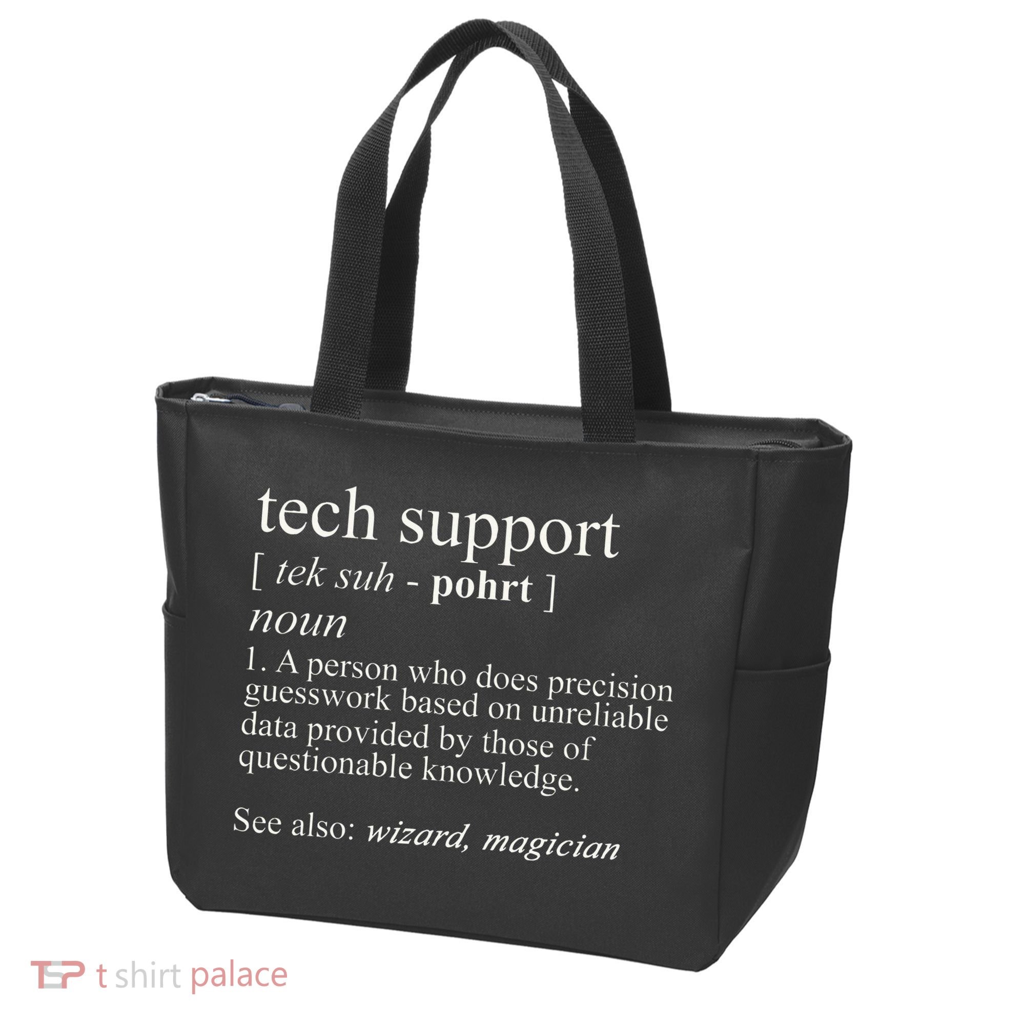 Tech Support Definition Funny Cute Computer Tote Bag