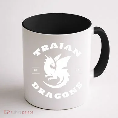 Trajan School Dragons Coffee Mug back