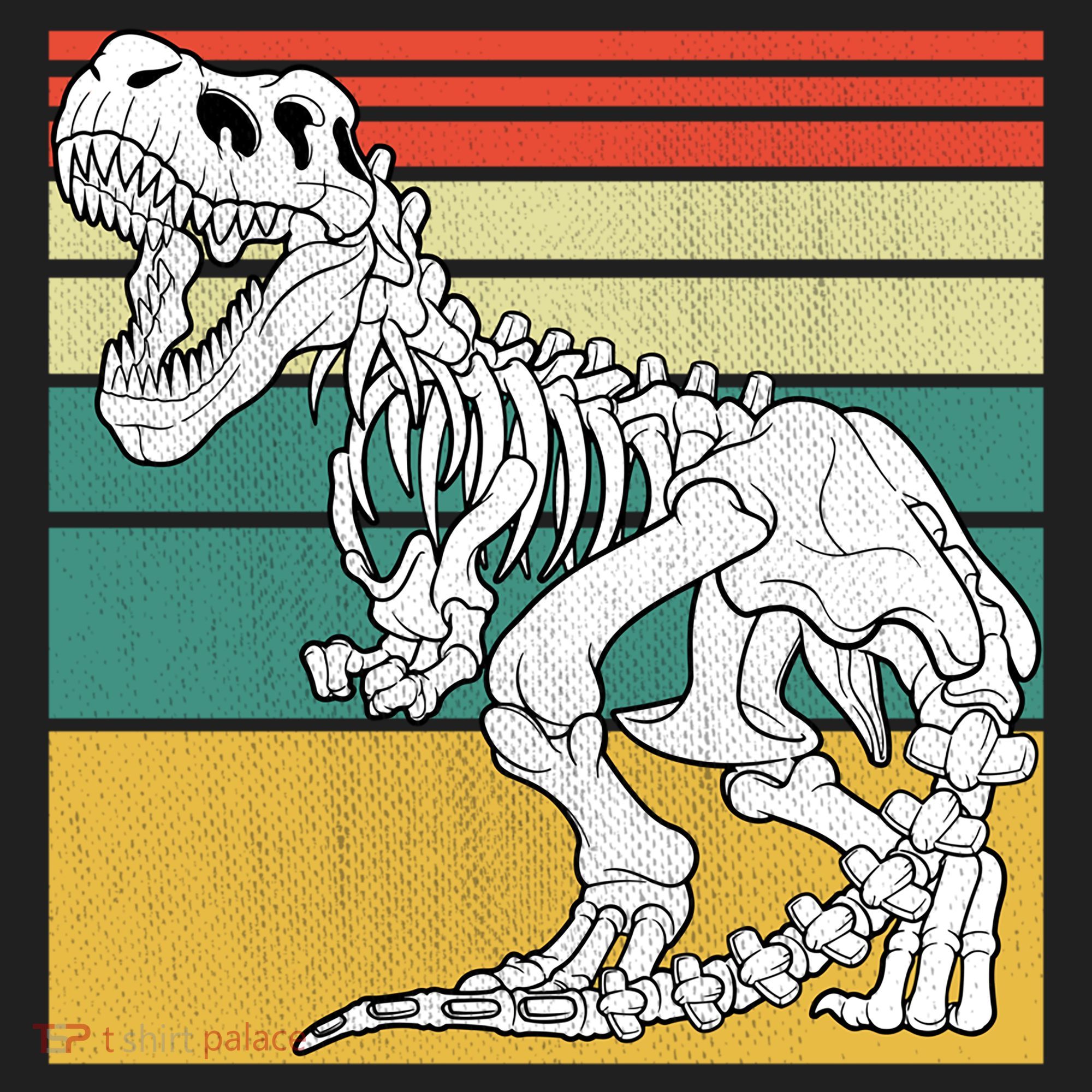 TRex Skeleton Dinosaur Retro Sunset Funny TRex Great Gift Women's Sweatshirt