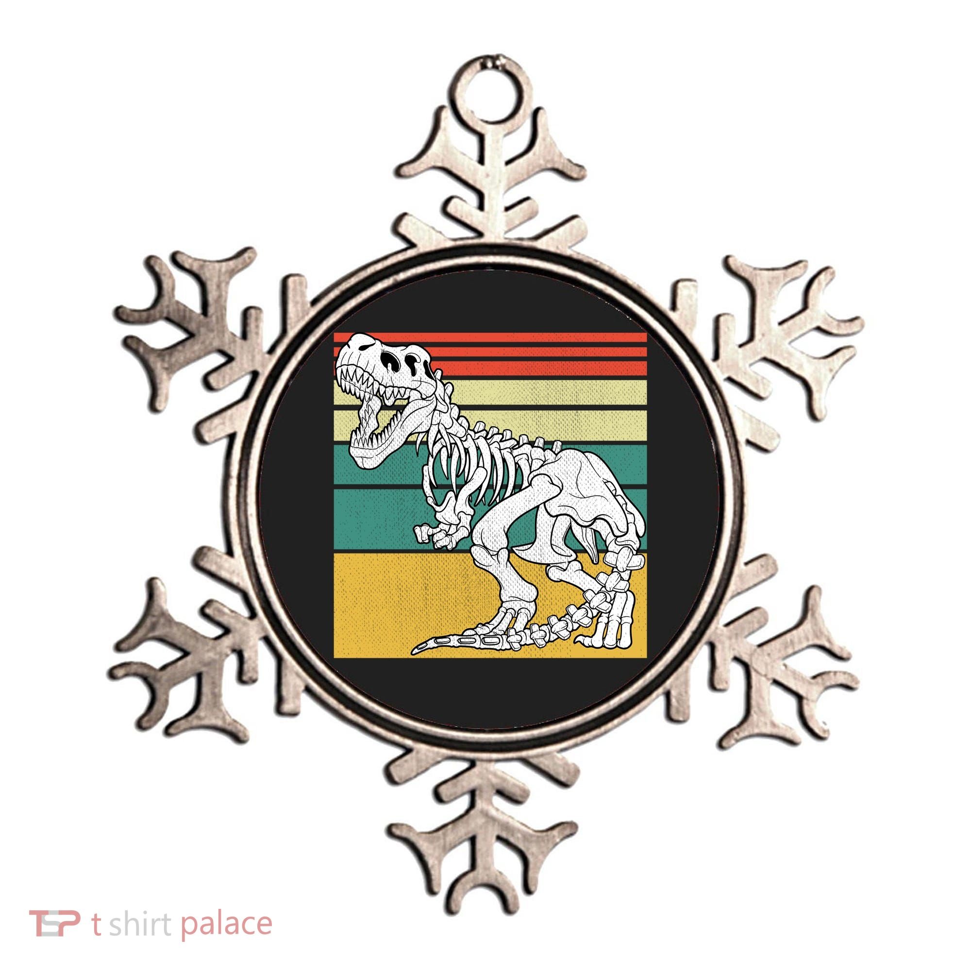 TRex Skeleton Dinosaur Retro Sunset Funny TRex Great Gift Ornament