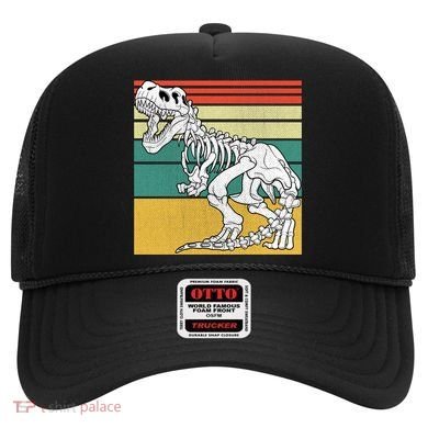 TRex Skeleton Dinosaur Retro Sunset Funny TRex Great Gift Hat