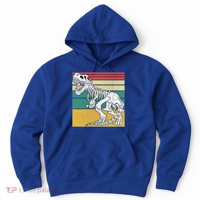 TRex Skeleton Dinosaur Retro Sunset Funny TRex Great Gift Hoodie