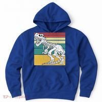 TRex Skeleton Dinosaur Retro Sunset Funny TRex Great Gift Hoodie thumb 0