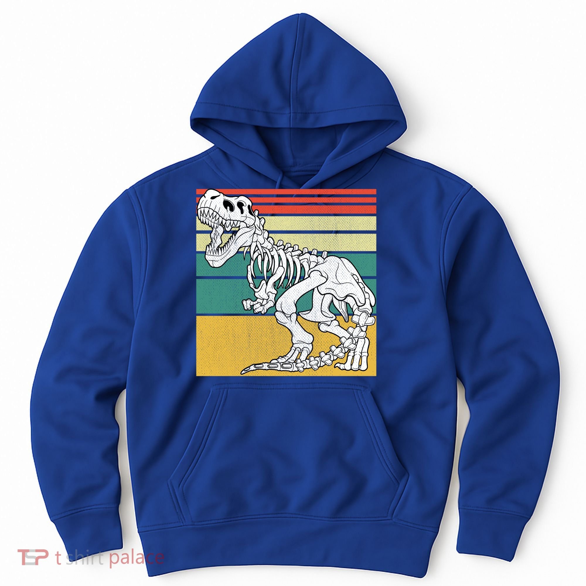TRex Skeleton Dinosaur Retro Sunset Funny TRex Great Gift Hoodie
