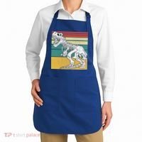 TRex Skeleton Dinosaur Retro Sunset Funny TRex Great Gift Apron thumb 2