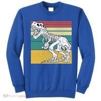 TRex Skeleton Dinosaur Retro Sunset Funny TRex Great Gift Sweatshirt thumb 0