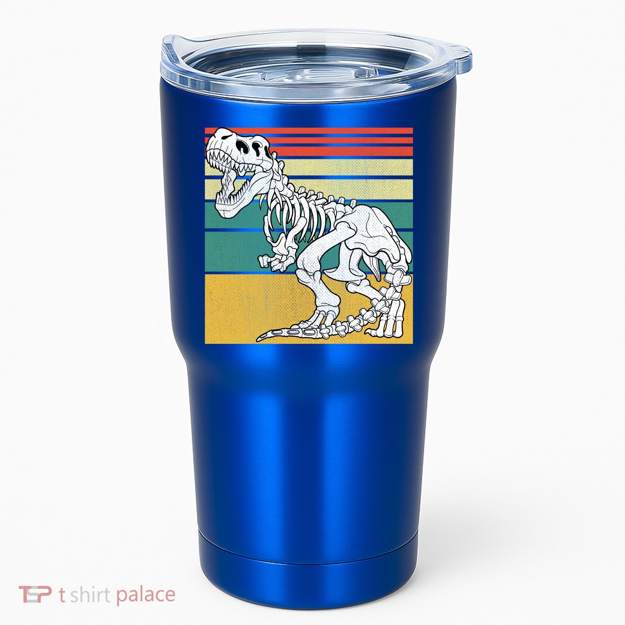TRex Skeleton Dinosaur Retro Sunset Funny TRex Great Gift Tumbler
