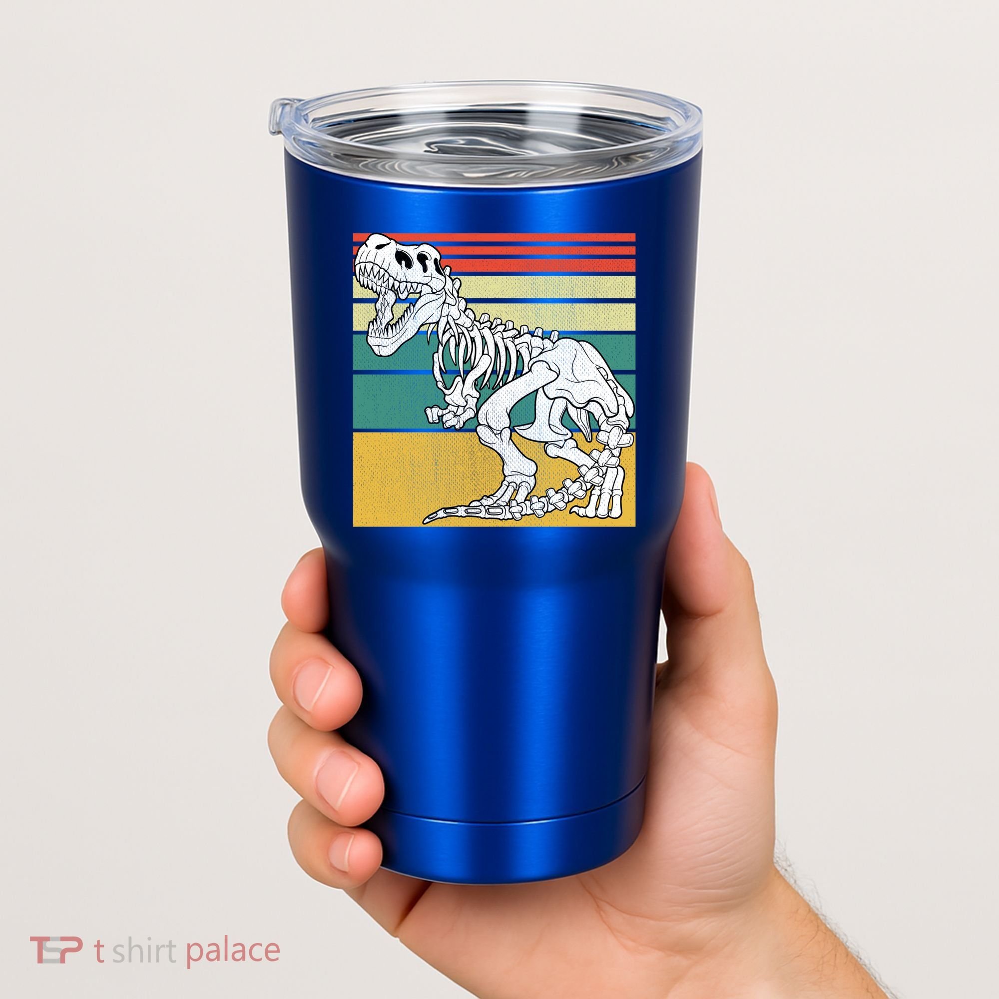 TRex Skeleton Dinosaur Retro Sunset Funny TRex Great Gift Tumbler