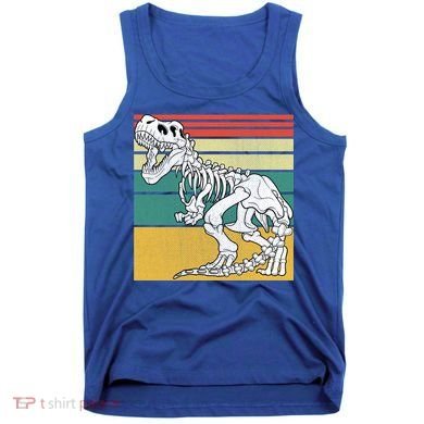 TRex Skeleton Dinosaur Retro Sunset Funny TRex Great Gift Tank Top