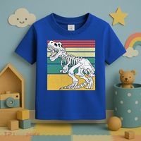 TRex Skeleton Dinosaur Retro Sunset Funny TRex Great Gift Toddler T-Shirt thumb 3