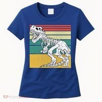 TRex Skeleton Dinosaur Retro Sunset Funny TRex Great Gift Women's T-Shirt thumb 0