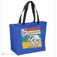 TRex Skeleton Dinosaur Retro Sunset Funny TRex Great Gift Tote Bag thumb 2