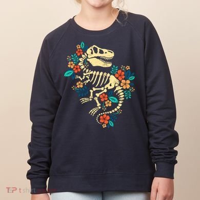 Trex Skeleton Dino Bones Paleontologist Fossil Dinosaur Women's Sweatshirt