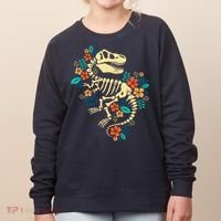 Trex Skeleton Dino Bones Paleontologist Fossil Dinosaur Women's Sweatshirt thumb 0