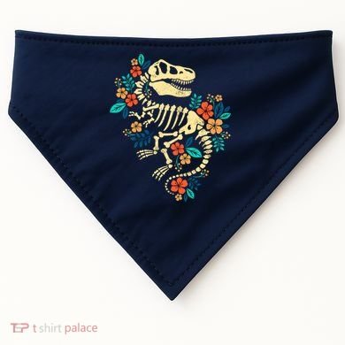 Trex Skeleton Dino Bones Paleontologist Fossil Dinosaur USA-Made Doggie Bandana