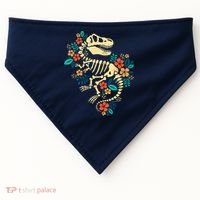 Trex Skeleton Dino Bones Paleontologist Fossil Dinosaur USA-Made Doggie Bandana thumb 0