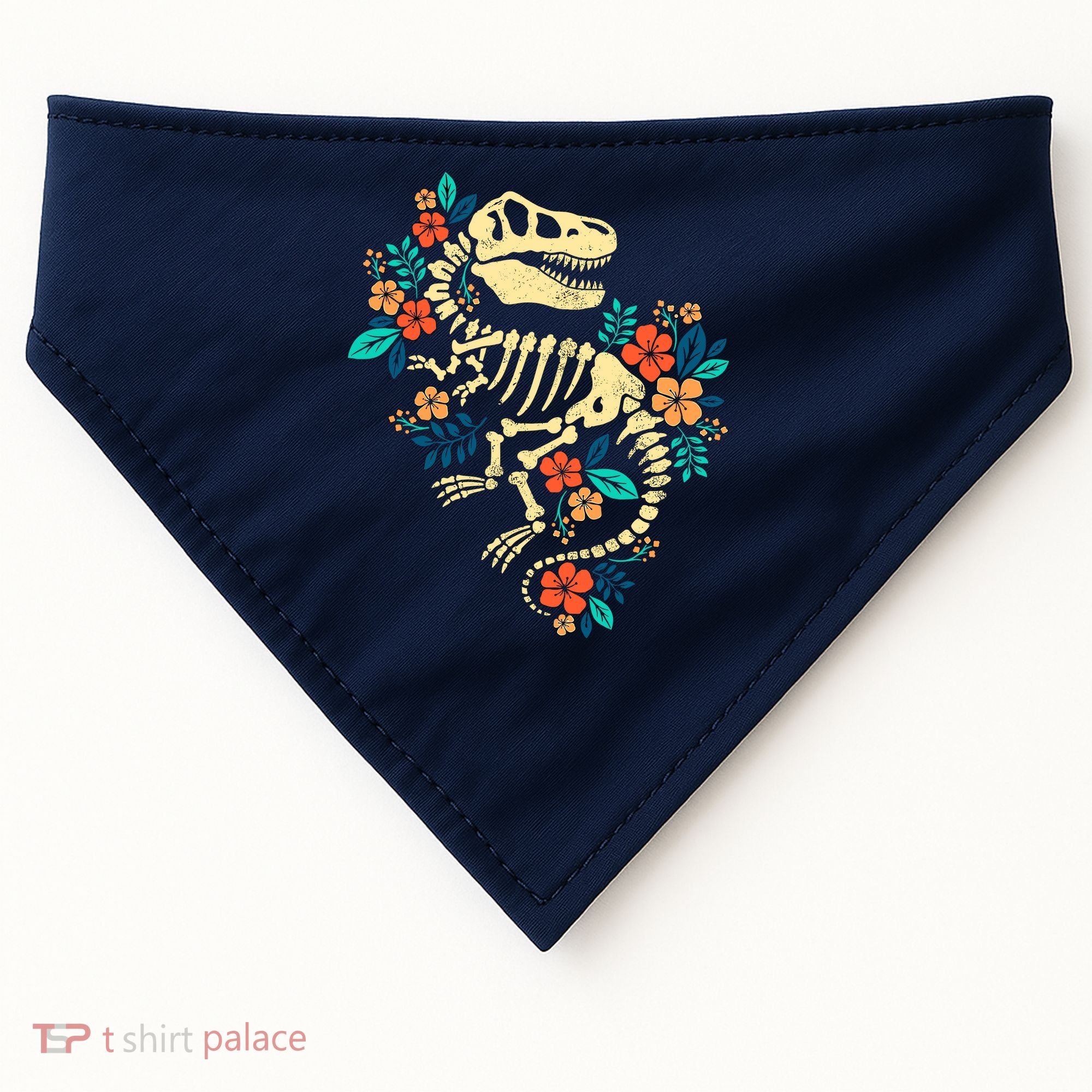 Trex Skeleton Dino Bones Paleontologist Fossil Dinosaur USA-Made Doggie Bandana