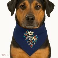 Trex Skeleton Dino Bones Paleontologist Fossil Dinosaur USA-Made Doggie Bandana thumb 1
