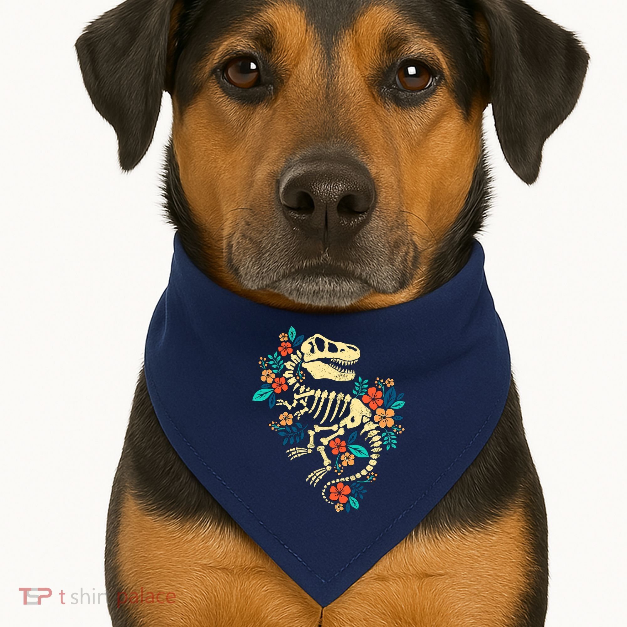 Trex Skeleton Dino Bones Paleontologist Fossil Dinosaur USA-Made Doggie Bandana