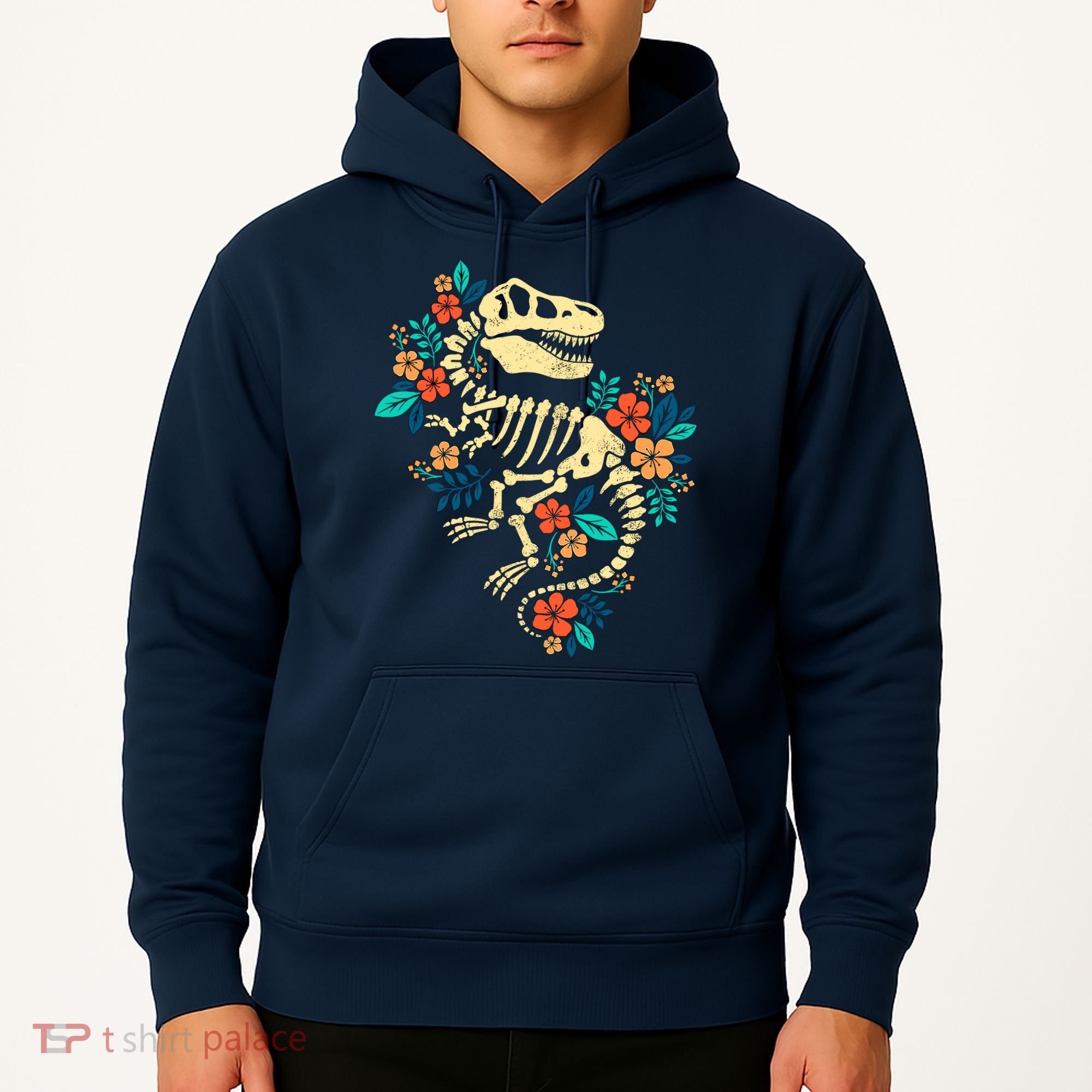 Trex Skeleton Dino Bones Paleontologist Fossil Dinosaur Hoodie