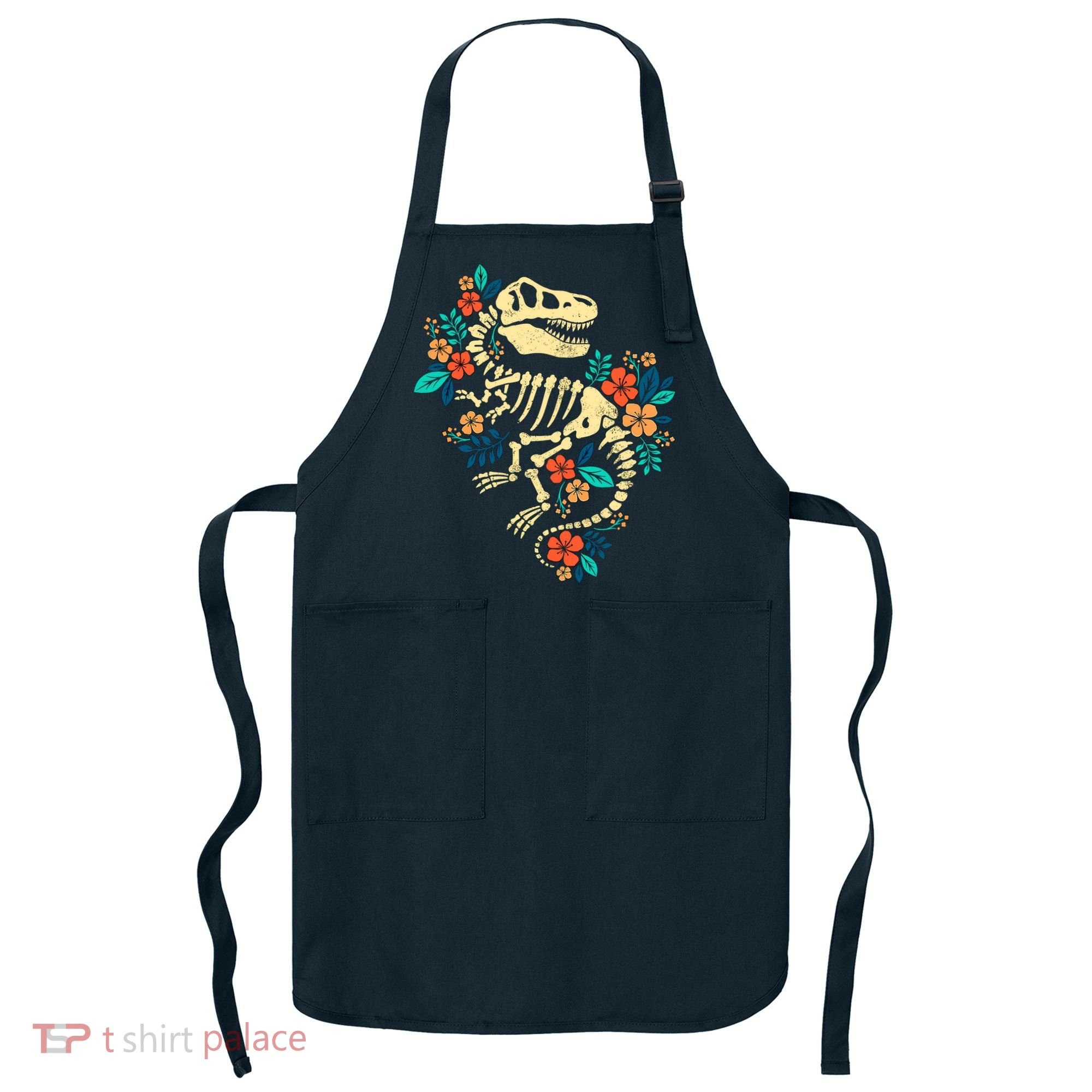 Trex Skeleton Dino Bones Paleontologist Fossil Dinosaur Apron