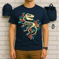 Trex Skeleton Dino Bones Paleontologist Fossil Dinosaur T-Shirt thumb 6