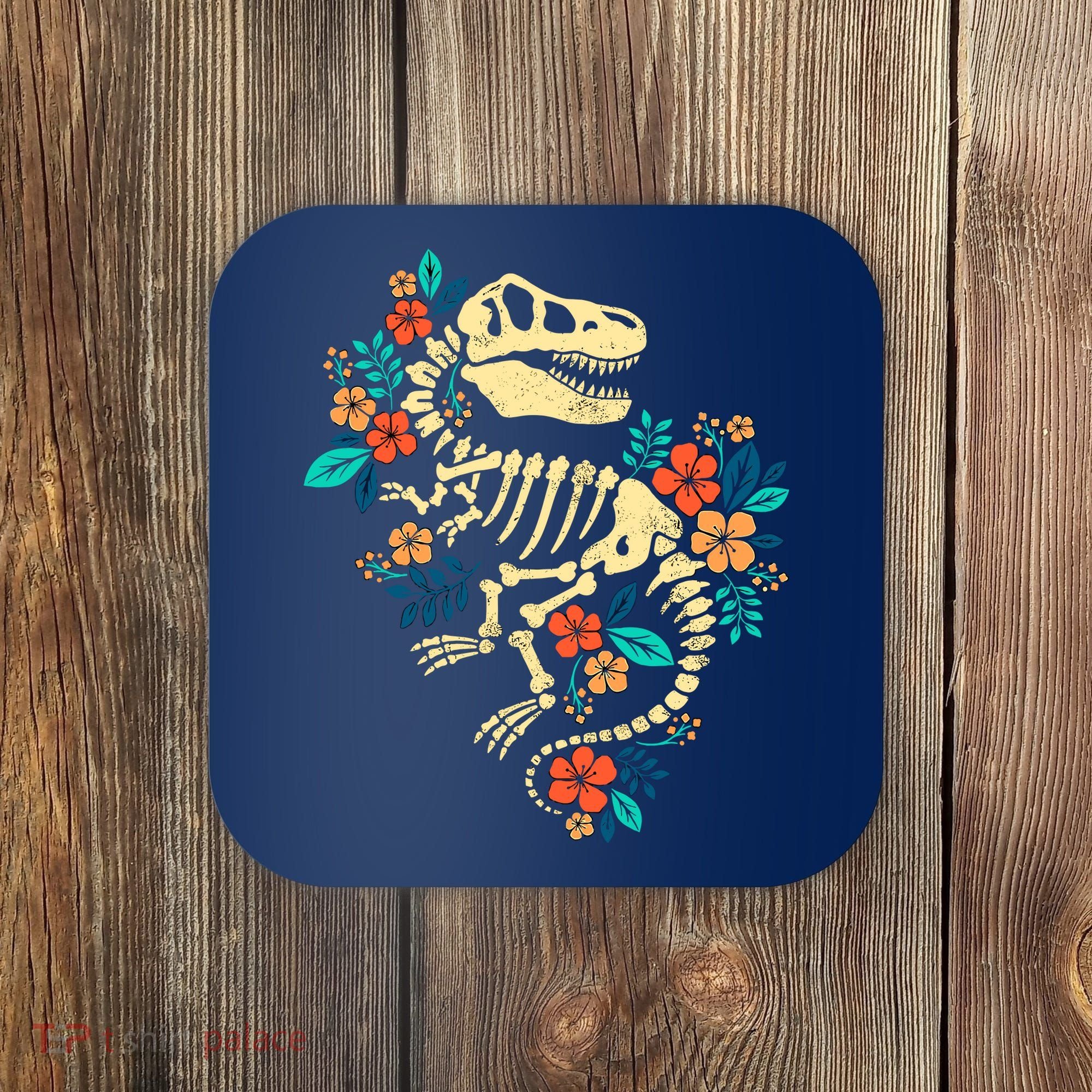 Trex Skeleton Dino Bones Paleontologist Fossil Dinosaur Coaster