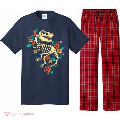 Trex Skeleton Dino Bones Paleontologist Fossil Dinosaur Pajama Set