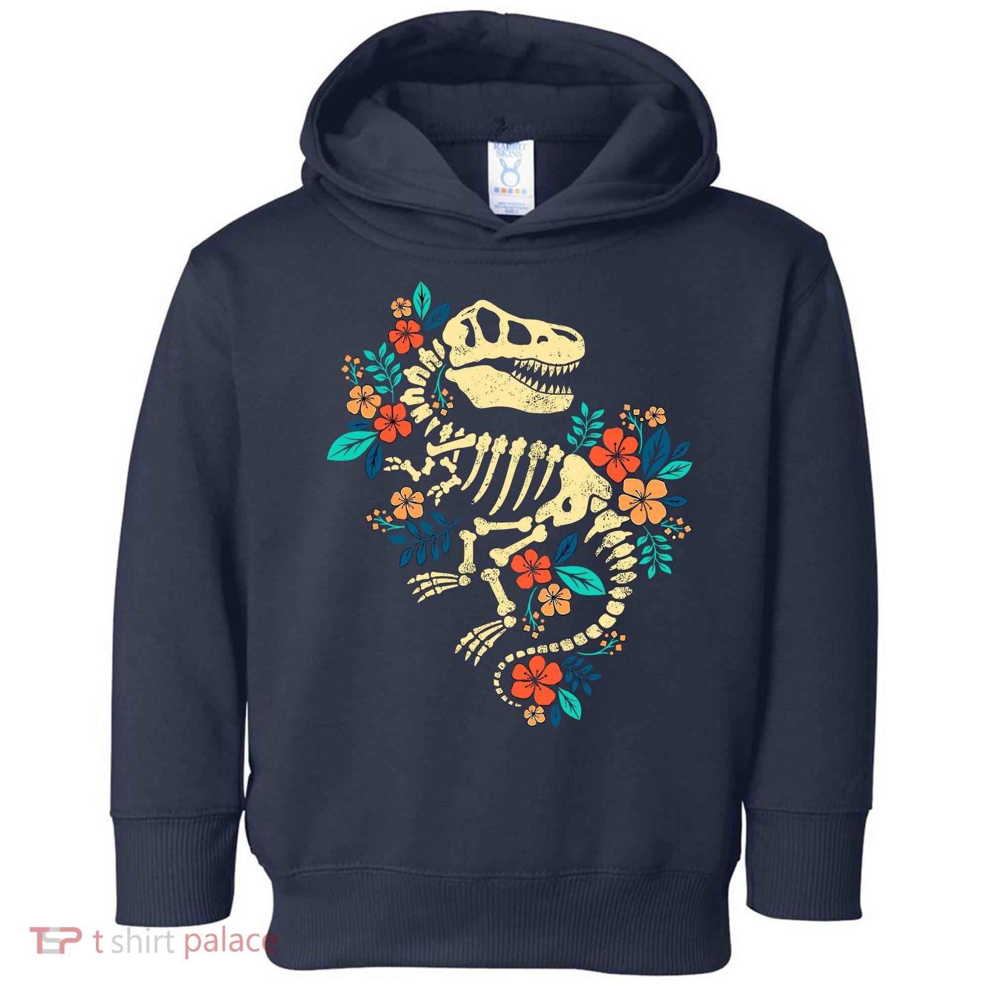 Trex Skeleton Dino Bones Paleontologist Fossil Dinosaur Toddler Hoodie