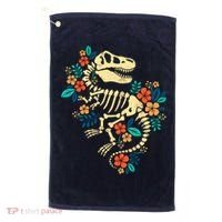 Trex Skeleton Dino Bones Paleontologist Fossil Dinosaur Golf Towel thumb 0