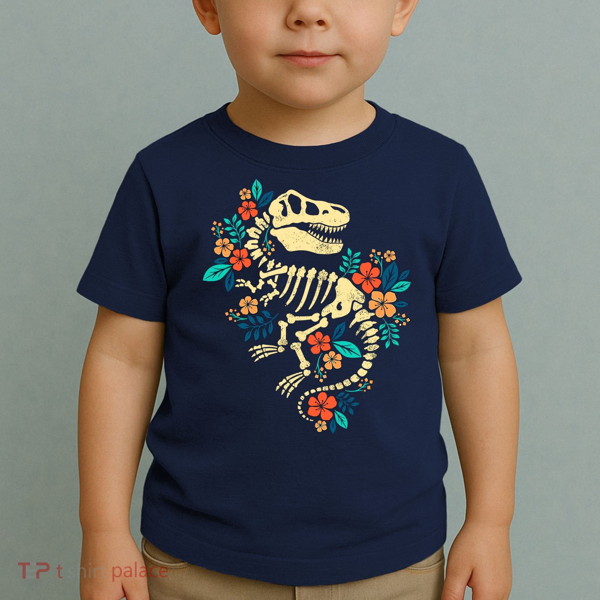 Trex Skeleton Dino Bones Paleontologist Fossil Dinosaur Toddler T-Shirt
