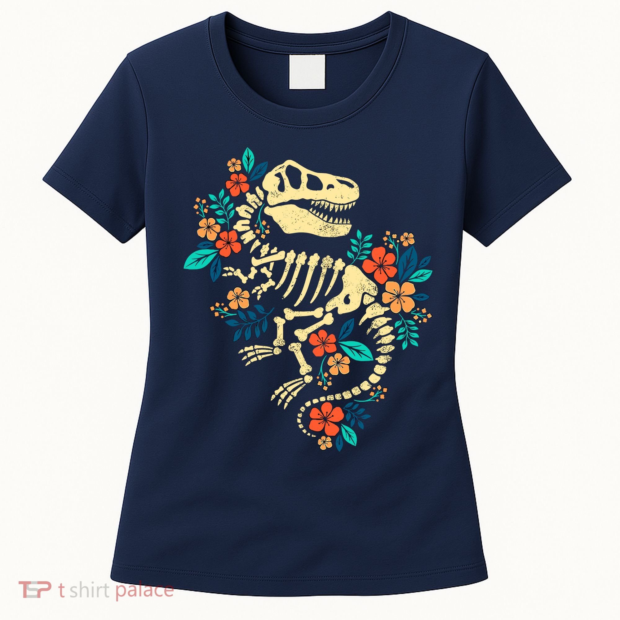 Trex Skeleton Dino Bones Paleontologist Fossil Dinosaur Women's T-Shirt