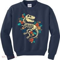 Trex Skeleton Dino Bones Paleontologist Fossil Dinosaur Kids Sweatshirt thumb 0