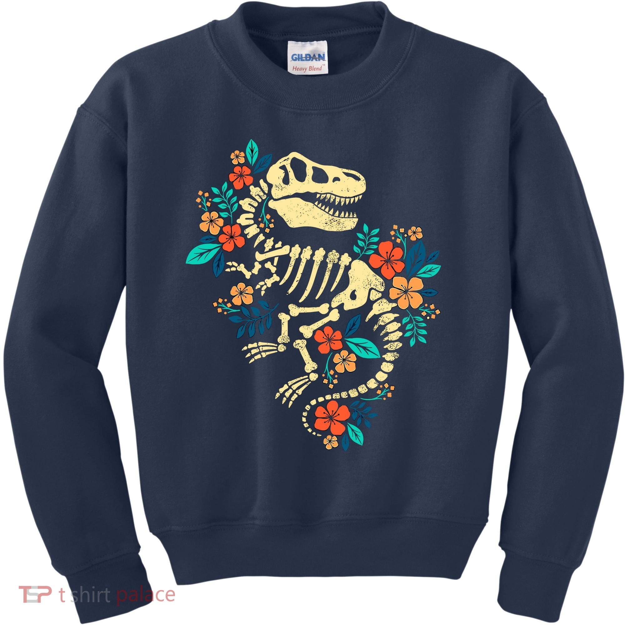Trex Skeleton Dino Bones Paleontologist Fossil Dinosaur Kids Sweatshirt